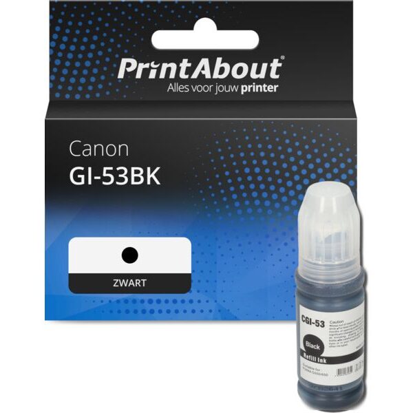 Huismerk Canon GI-53BK Inktcartridge Zwart