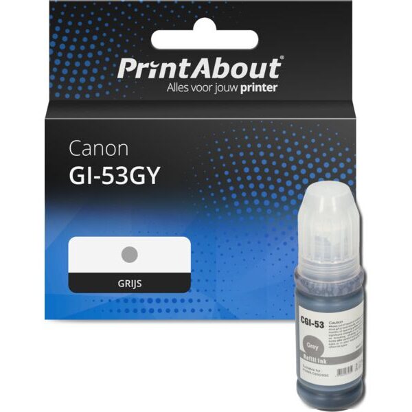 Huismerk Canon GI-53GY Inktcartridge Grijs
