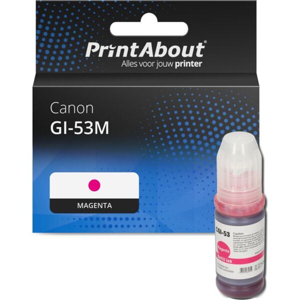Huismerk Canon GI-53M Inktcartridge Magenta