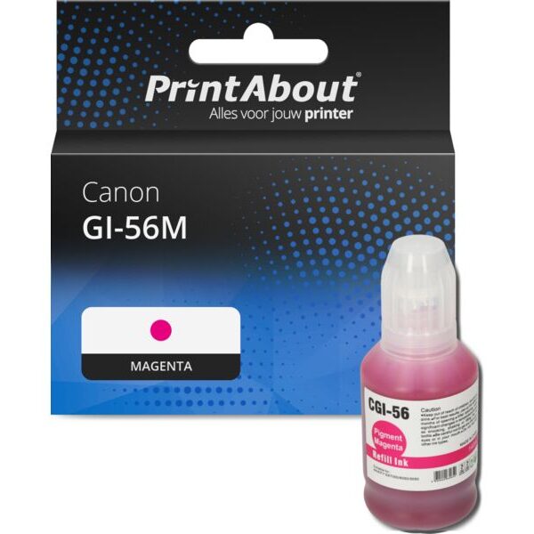 Huismerk Canon GI-56M Inktcartridge Magenta