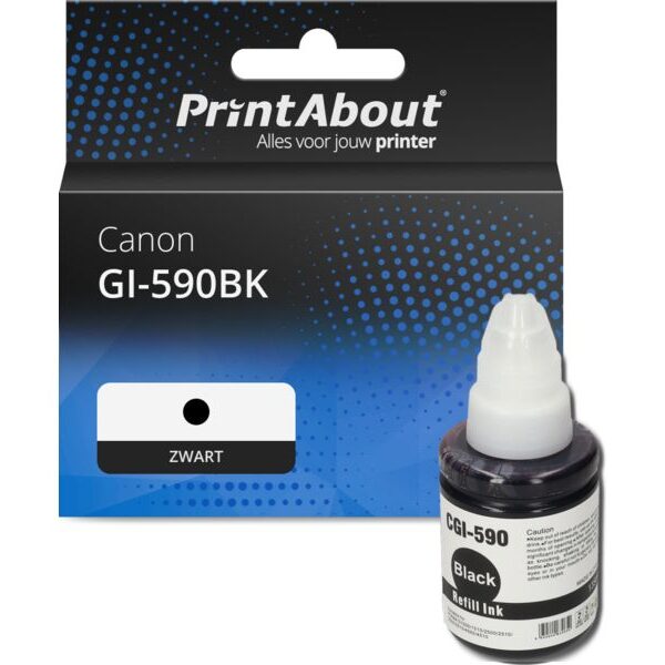 Huismerk Canon GI-590BK Inktcartridge Zwart
