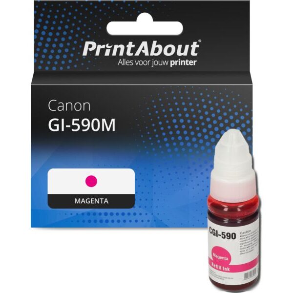 Huismerk Canon GI-590M Inktcartridge Magenta