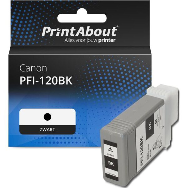 Huismerk Canon PFI-120BK Inktcartridge Zwart