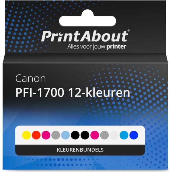 Huismerk Canon PFI-1700 12-kleuren Inktcartridge Kleurenbundels Multipack