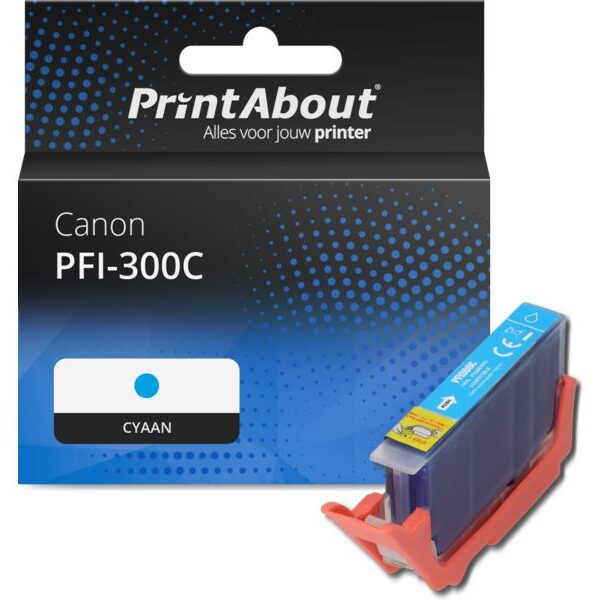 Huismerk Canon PFI-300C Inktcartridge Cyaan