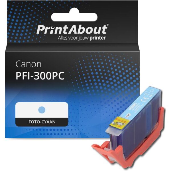 Huismerk Canon PFI-300PC Inktcartridge Foto-cyaan