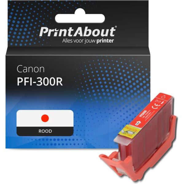 Huismerk Canon PFI-300R Inktcartridge Rood