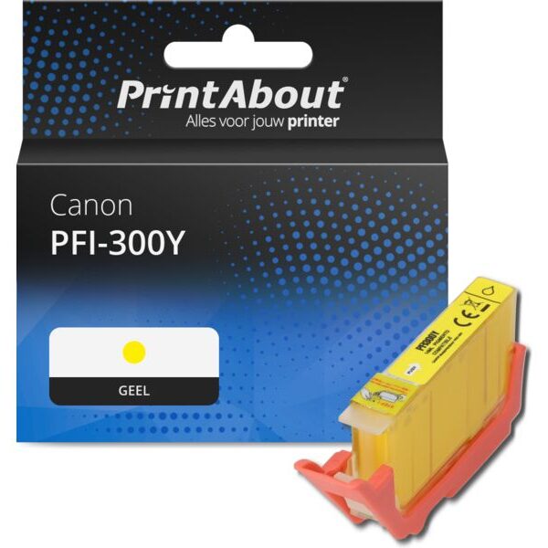 Huismerk Canon PFI-300Y Inktcartridge Geel