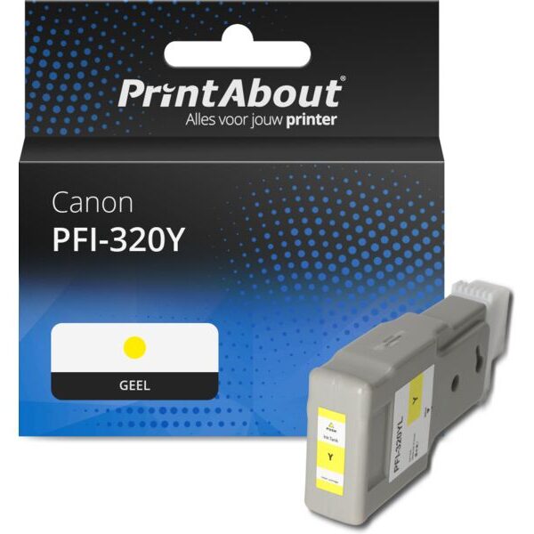 Huismerk Canon PFI-320Y Inktcartridge Geel Hoge capaciteit