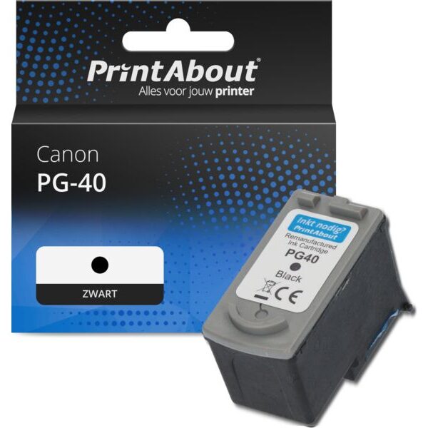 Huismerk Canon PG-40 Inktcartridge Zwart