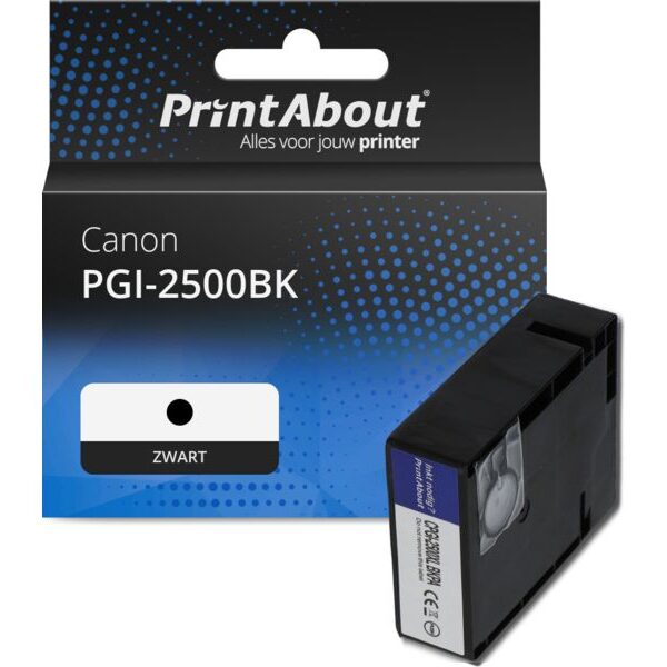 Huismerk Canon PGI-2500BK Inktcartridge Zwart