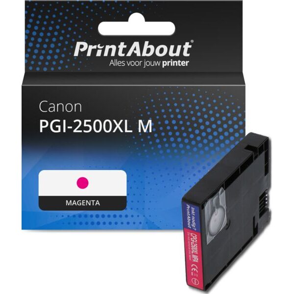Huismerk Canon PGI-2500XL M Inktcartridge Magenta Hoge capaciteit