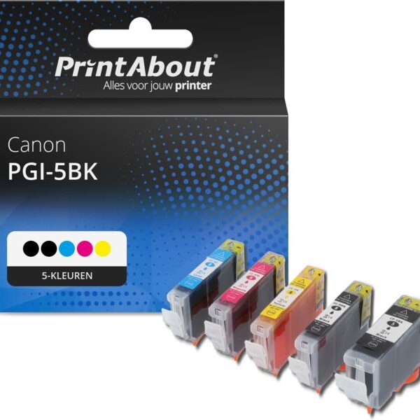 Huismerk Canon PGI-5BK Inktcartridge 5-kleuren Multipack