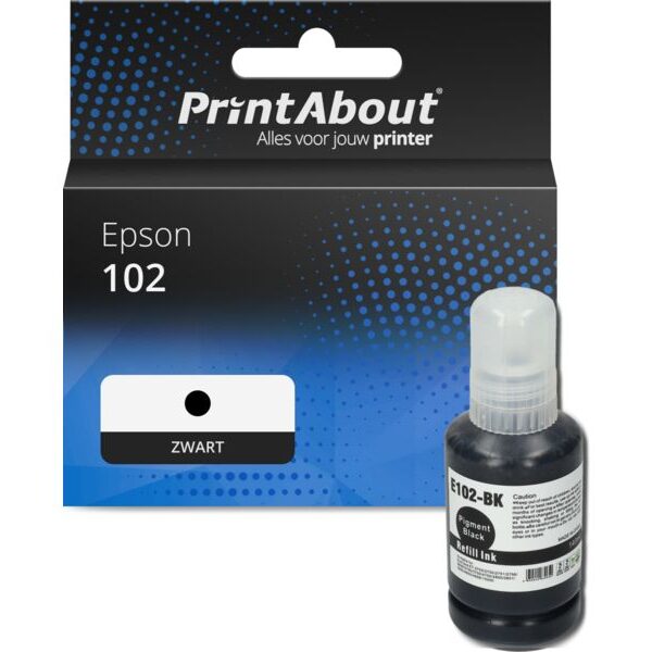 Huismerk Epson 102 (T03R140) Inktcartridge Zwart