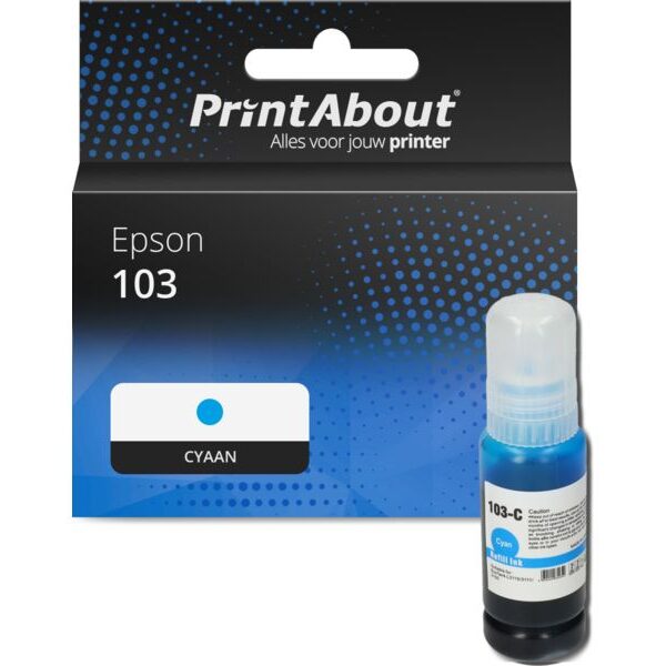 Huismerk Epson 103 (C13T00S24A) Inktcartridge Cyaan