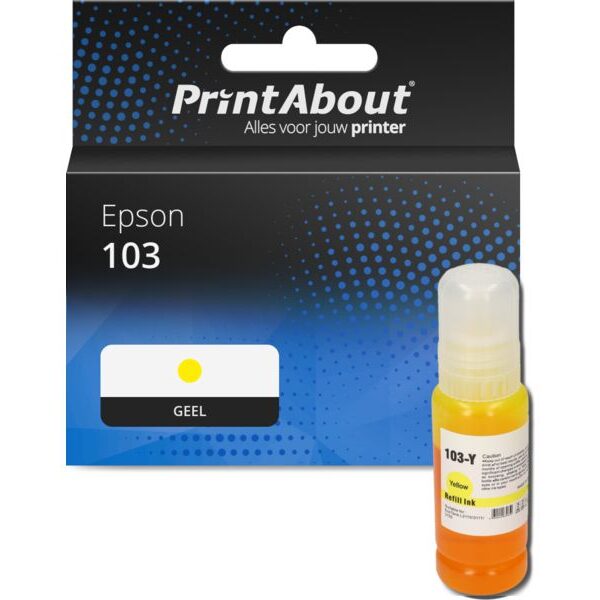Huismerk Epson 103 (C13T00S44A) Inktcartridge Geel