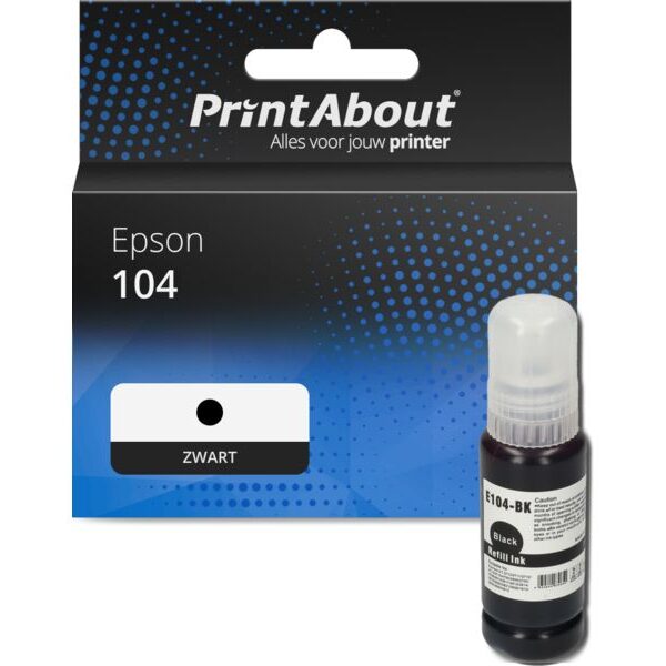 Huismerk Epson 104 (C13T00P140) Inktcartridge Zwart