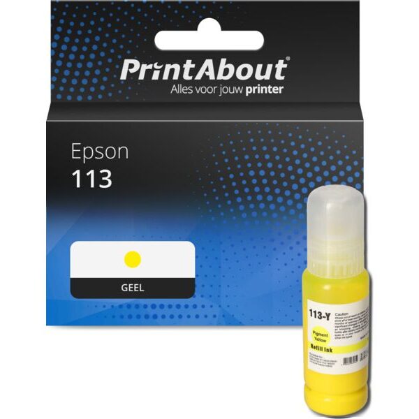 Huismerk Epson 113 (C13T06B440) Inktcartridge Geel