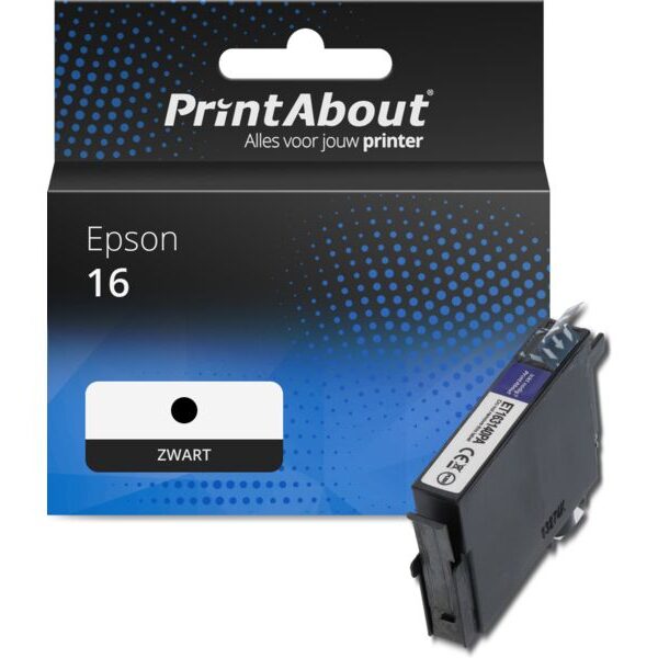 Huismerk Epson 16 (C13T16214012) Inktcartridge Zwart