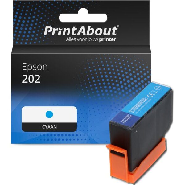 Huismerk Epson 202 (13T02F24010) Inktcartridge Cyaan