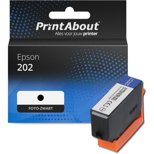Huismerk Epson 202 (C13T02F14010) Inktcartridge Foto-zwart