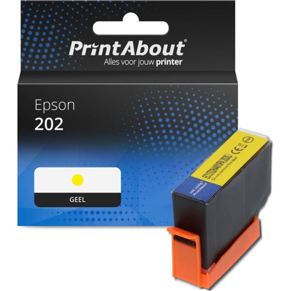 Huismerk Epson 202 (C13T02F44010) Inktcartridge Geel