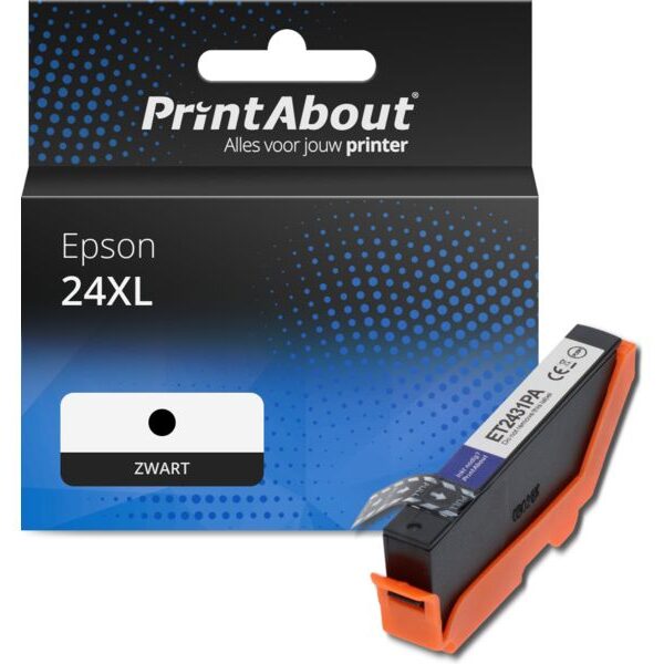 Huismerk Epson 24XL (C13T24314012) Inktcartridge Zwart Hoge capaciteit