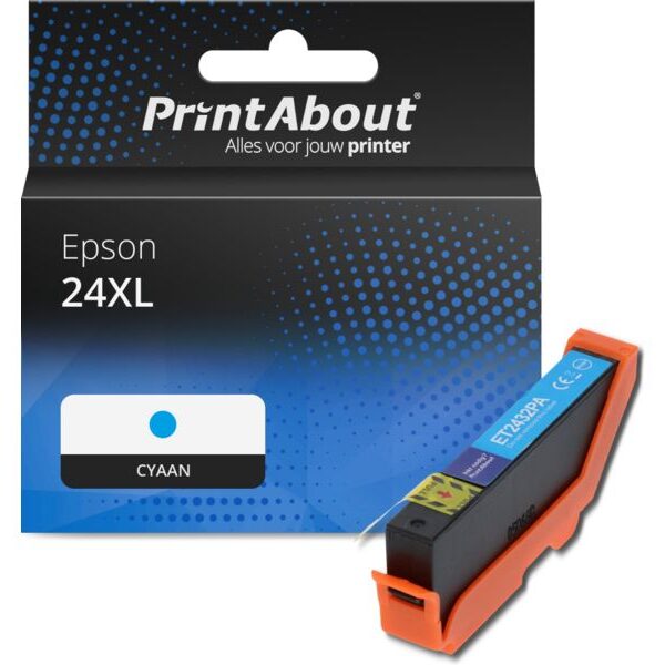 Huismerk Epson 24XL (C13T24324012) Inktcartridge Cyaan Hoge capaciteit