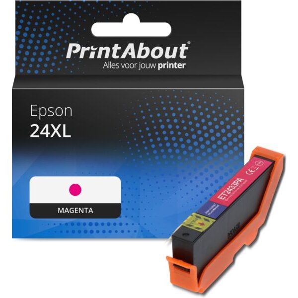 Huismerk Epson 24XL (C13T24334012) Inktcartridge Magenta Hoge capaciteit