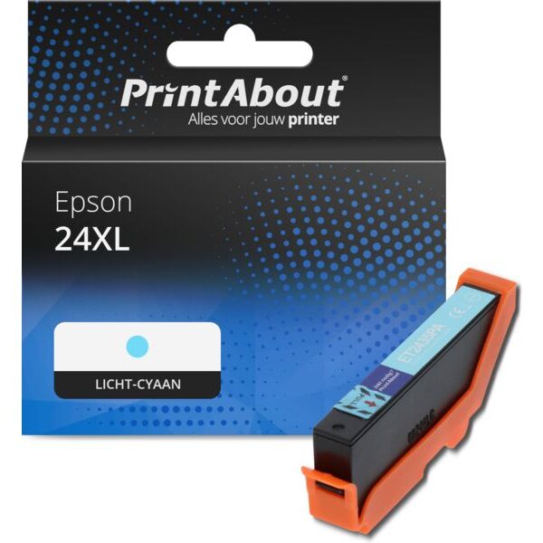 Huismerk Epson 24XL (C13T24354012) Inktcartridge Licht-cyaan Hoge capaciteit