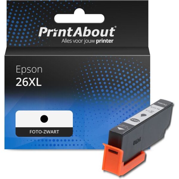 Huismerk Epson 26XL (C13T26314012) Inktcartridge Foto-zwart Hoge capaciteit