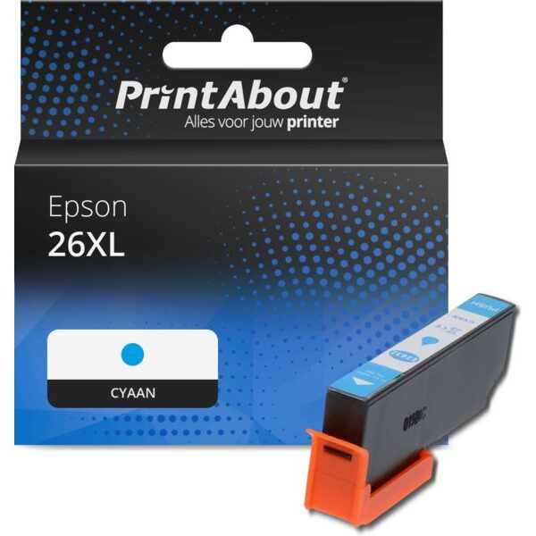 Huismerk Epson 26XL (C13T26324012) Inktcartridge Cyaan Hoge capaciteit