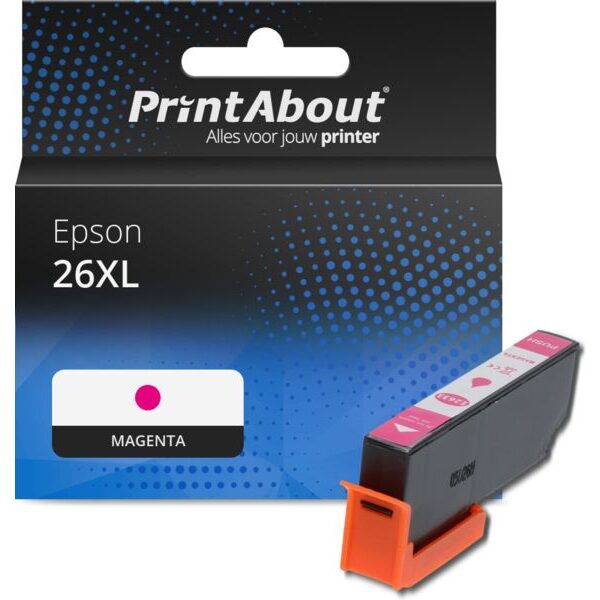 Huismerk Epson 26XL (C13T26334012) Inktcartridge Magenta Hoge capaciteit