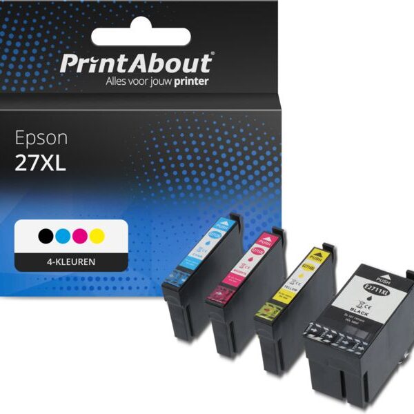 Huismerk Epson 27XL (T2711/12/13/144010) Inktcartridge 4-kleuren Multipack Hoge capaciteit - 1131322