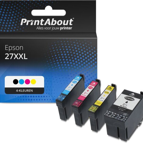 Huismerk Epson 27XXL (T2791/12/13/144010) Inktcartridge 4-kleuren Multipack Hoge capaciteit - 1133727