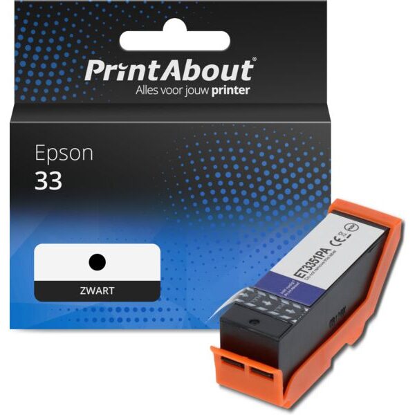 Huismerk Epson 33 (C13T33314012) Inktcartridge Zwart
