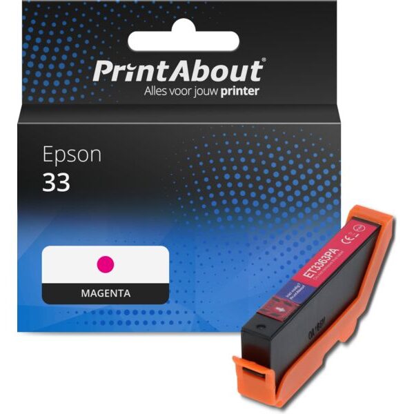 Huismerk Epson 33 (C13T33434012) Inktcartridge Magenta