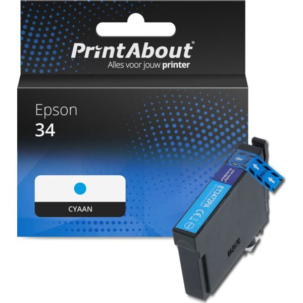 Huismerk Epson 34 (C13T34624010) Inktcartridge Cyaan