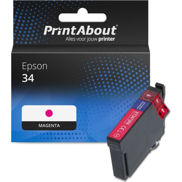 Huismerk Epson 34 (C13T34634010) Inktcartridge Magenta