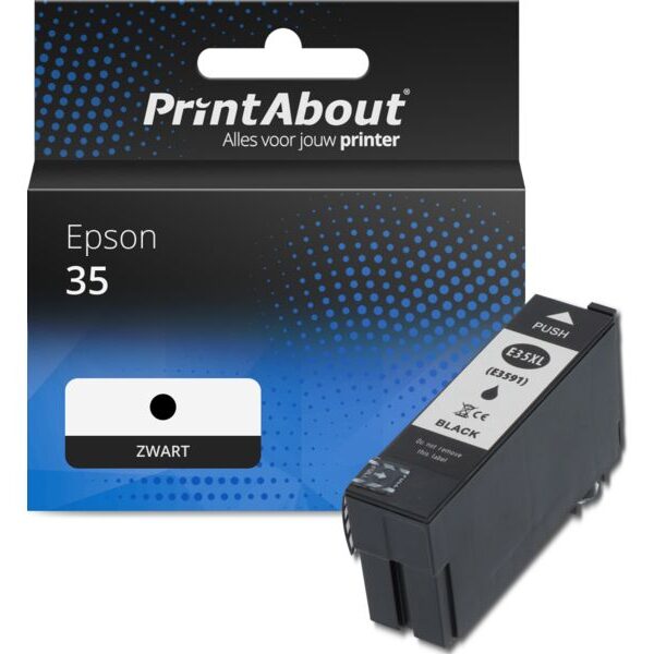 Huismerk Epson 35 (C13T35814010) Inktcartridge Zwart