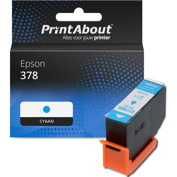 Huismerk Epson 378 (C13T37824010) Inktcartridge Cyaan