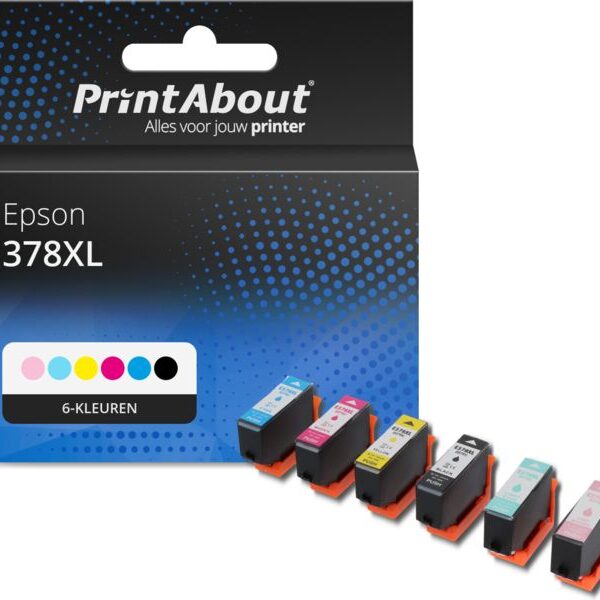 Huismerk Epson 378XL (C13T37984010) Inktcartridge 6-kleuren Multipack Hoge capaciteit