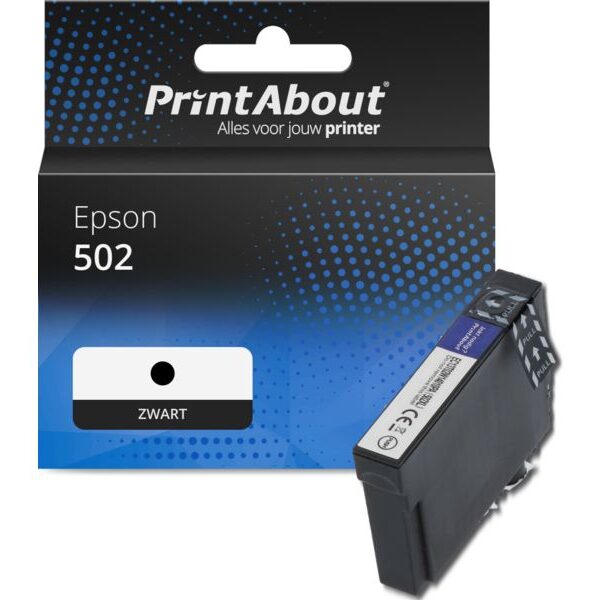 Huismerk Epson 502 (C13T02V14010) Inktcartridge Zwart