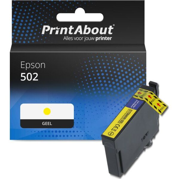 Huismerk Epson 502 (C13T02V44010) Inktcartridge Geel