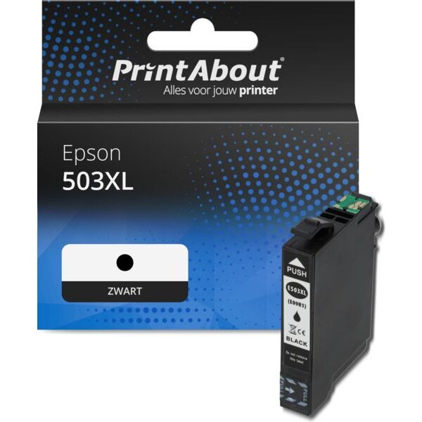 Huismerk Epson 503XL (C13T09R14010) Inktcartridge Zwart Hoge capaciteit