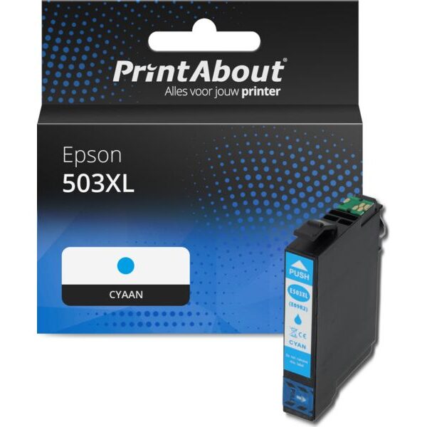 Huismerk Epson 503XL (C13T09R24010) Inktcartridge Cyaan Hoge capaciteit