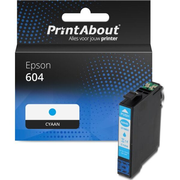 Huismerk Epson 604 (C13T10G24010) Inktcartridge Cyaan