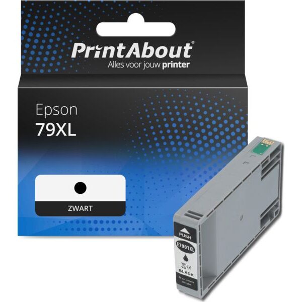 Huismerk Epson 79XL (T79014010) Inktcartridge Zwart Hoge capaciteit