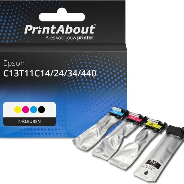 Huismerk Epson C13T11C14/24/34/440 Inktcartridge 4-kleuren Multipack