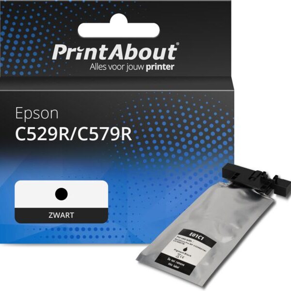 Huismerk Epson C529R/C579R (T01C100) Inktcartridge Zwart Hoge capaciteit